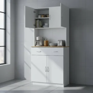Alacena de cocina HOMCOM blanca 80x40x180