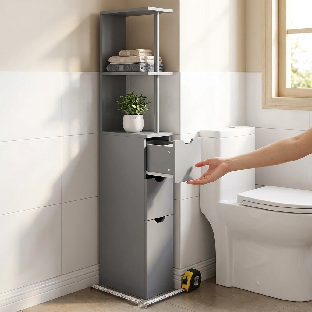 Medidas y holguras: los errores típicos al elegir un mueble de baño estrecho