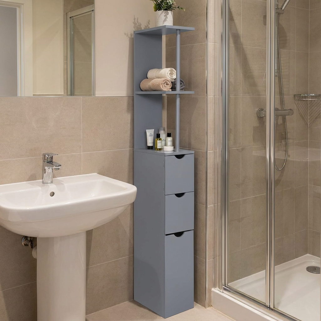 HOMCOM mueble de baño: cómo encaja una columna estrecha - commercial_review
