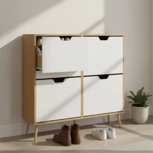 Zapatero estrecho HOMCOM de 4 cajones