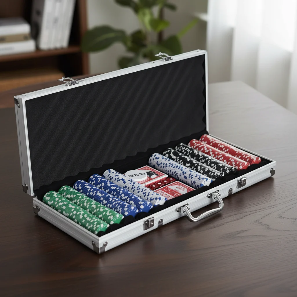 Set completo: fichas, barajas, dados y crupier