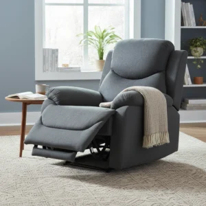 Sillón reclinable manual HOMCOM gris con reposapiés