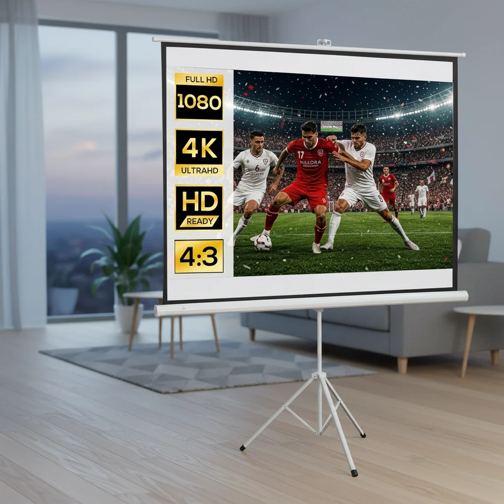Pantalla de proyección HOMCOM 84" 4:3 con soporte