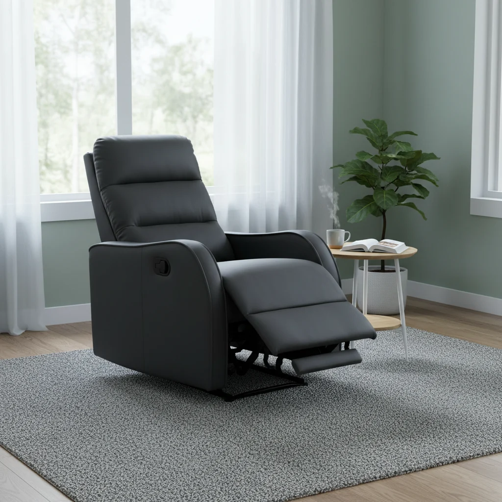 Sillón relax reclinable manual HOMCOM con reposapiés