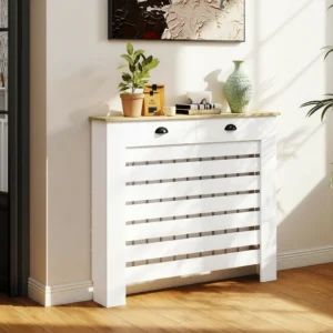 Cubreradiador HOMCOM blanco con cajón