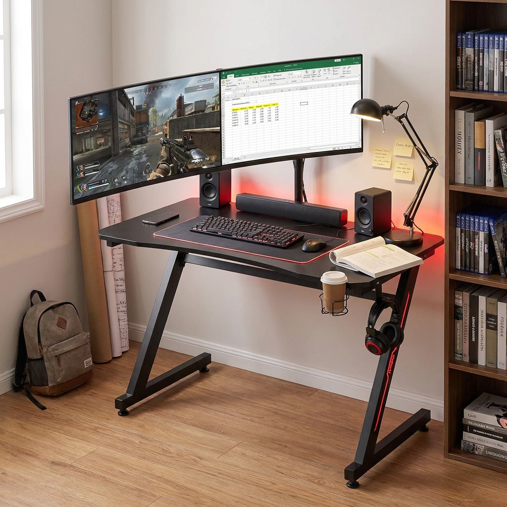 HOMCOM escritorio gaming: medidas reales y encaje del modelo 120×65 - commercial_review