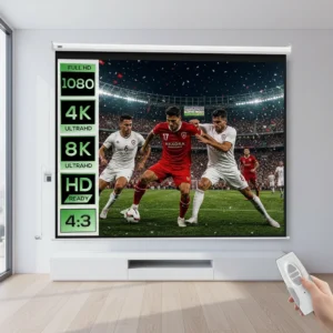 Pantalla de proyección eléctrica HOMCOM 84" 4:3