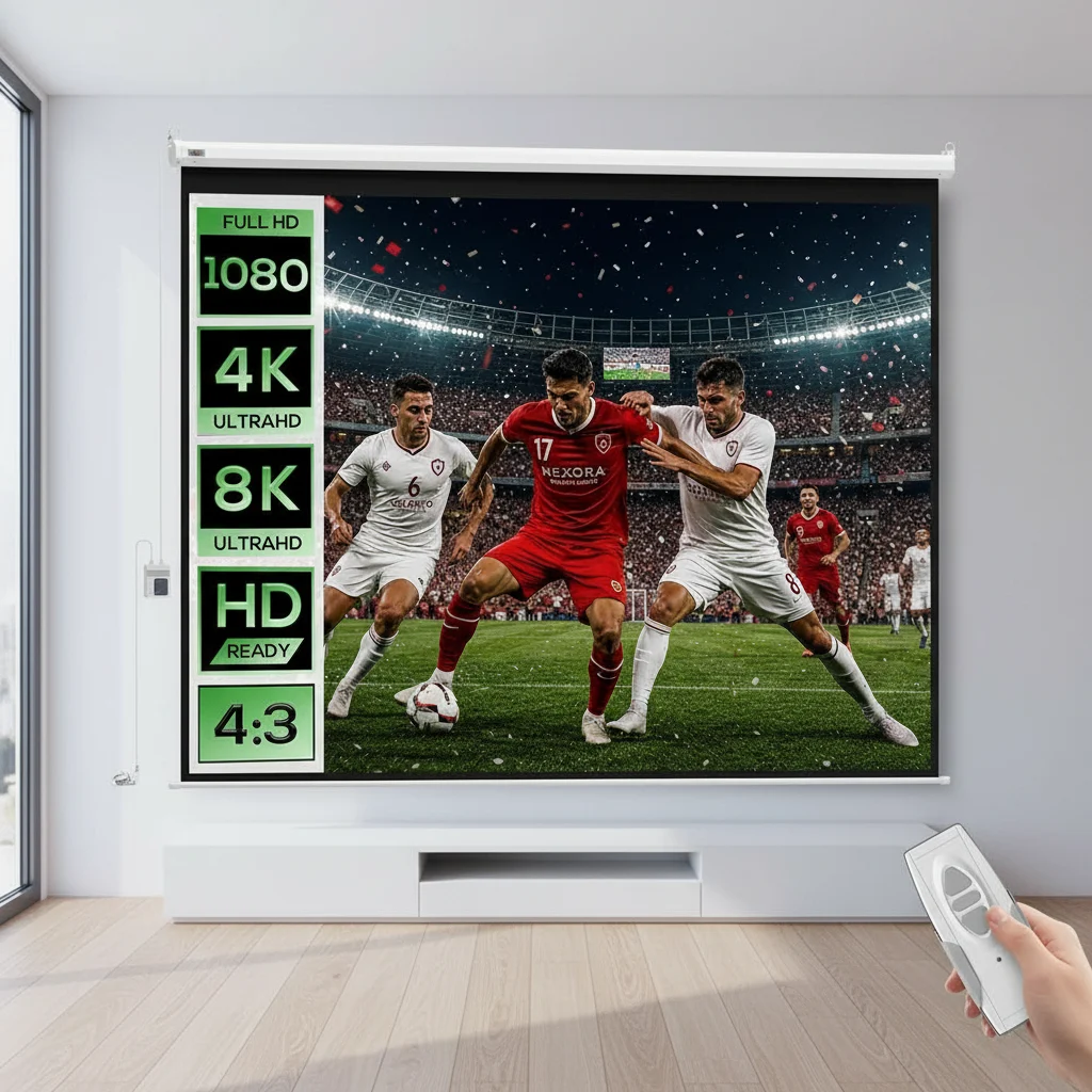 Pantalla de proyección eléctrica HOMCOM 84" 4:3