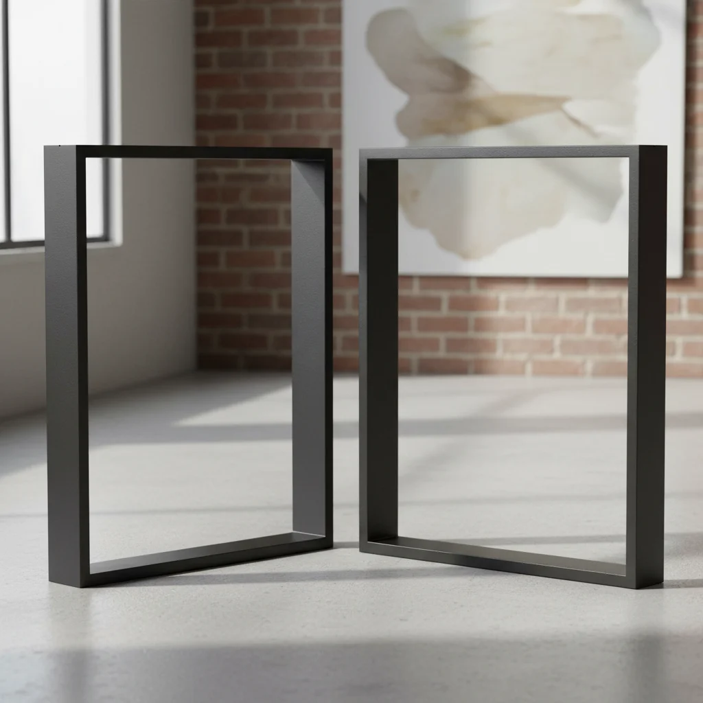 Estructura de acero y acabado negro industrial